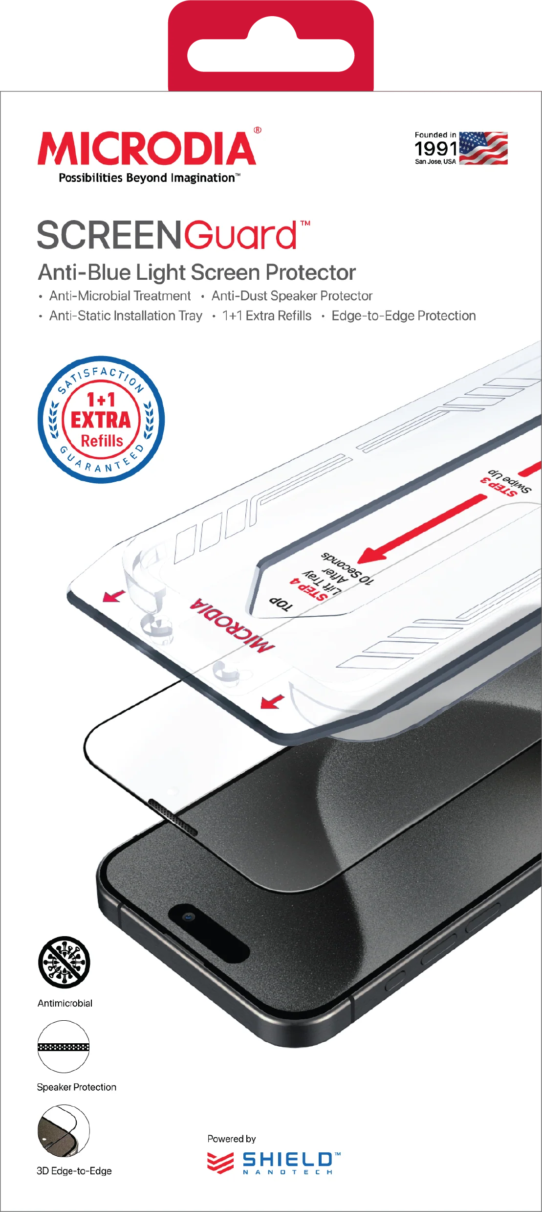 Защитная пленка MICRODIA SCREENGuard™ для iPhone 15 серии (2 шт.)