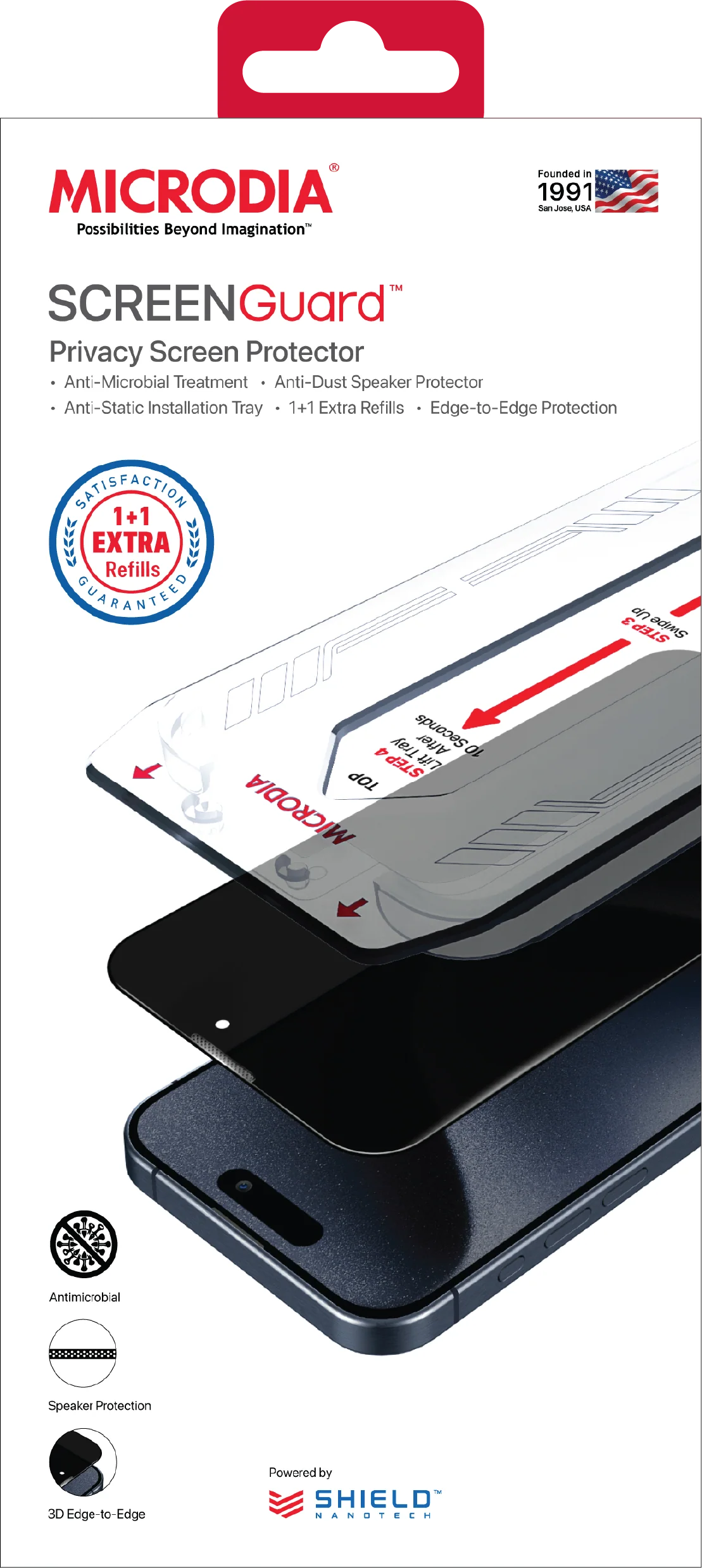 Защитная пленка MICRODIA SCREENGuard™ для iPhone 15 серии (2 шт.)