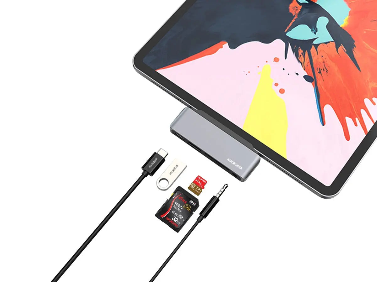MICRODIA MAXIHub™ 5-в-1 / 4-в-1 HUB для iPad/iPhone: раскройте потенциал вашего iPad и iPhone 