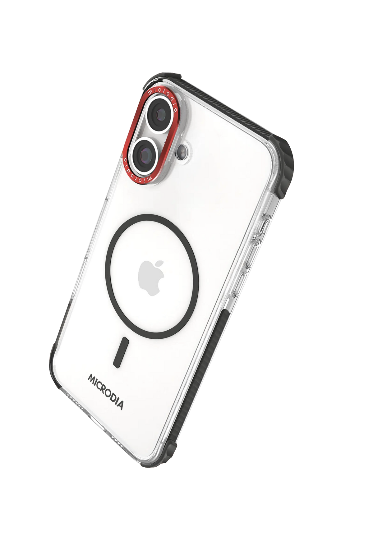 Прозрачный защитный чехол для iPhone MICRODIA CRYSTAL GEAR™ — черный