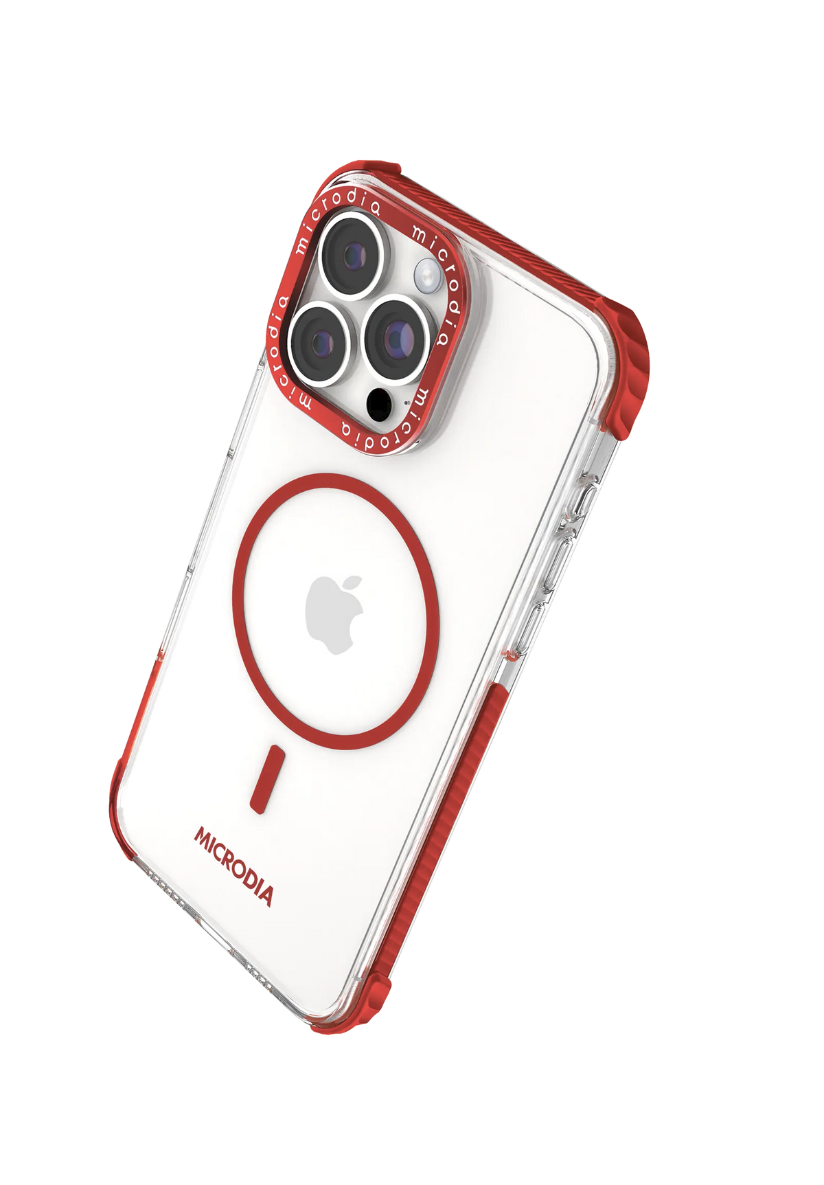 Прозрачный защитный чехол для iPhone MICRODIA CRYSTAL GEAR™ — бордовый