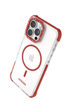 Прозрачный защитный чехол для iPhone MICRODIA CRYSTAL GEAR™ — бордовый