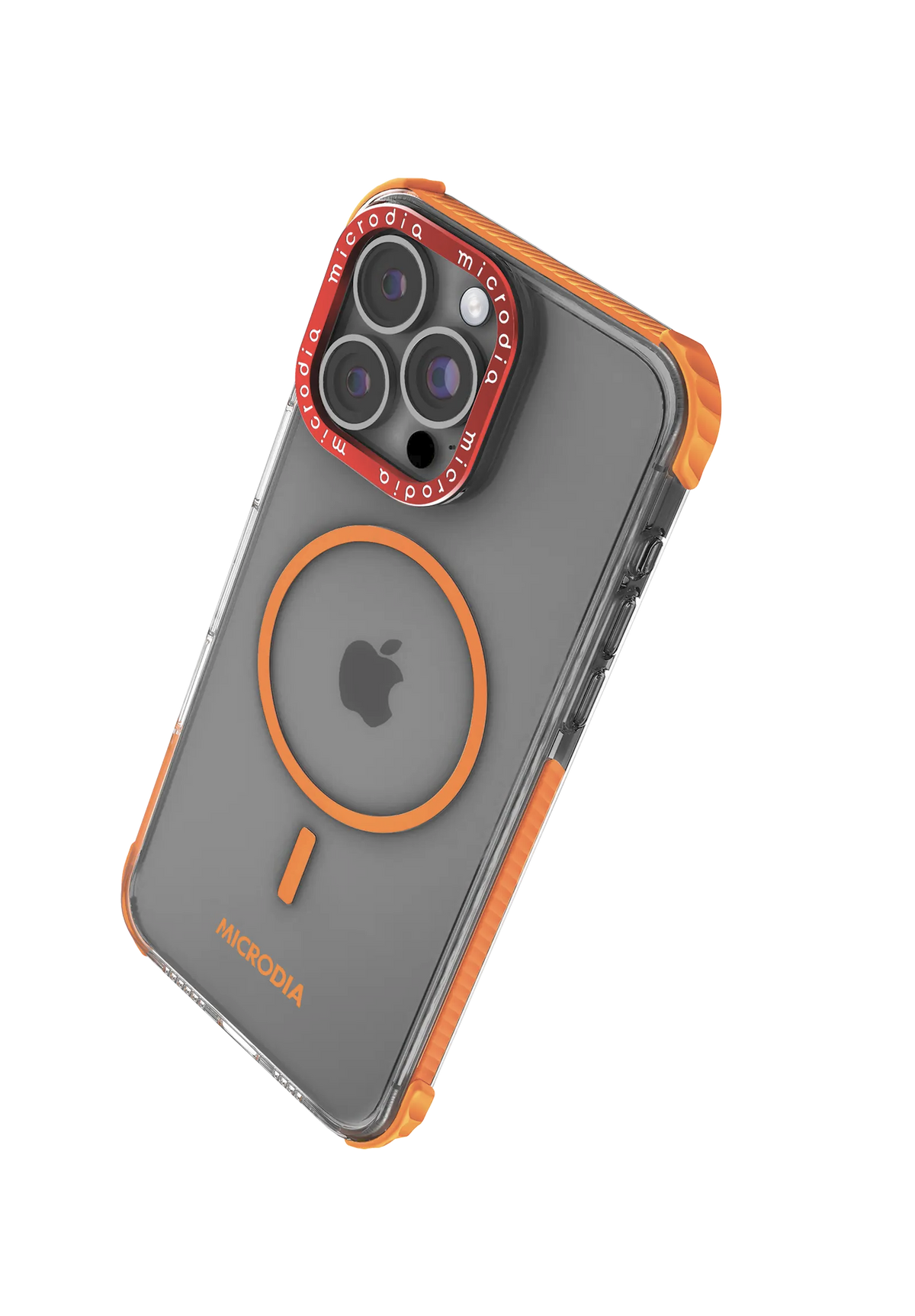 Прозрачный защитный чехол для iPhone MICRODIA CRYSTAL GEAR™ - оранжевый