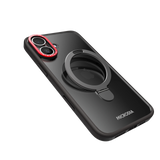 Матовый защитный чехол для iPhone MICRODIA CRYSTAL RING с подставкой — графитовая элегантность