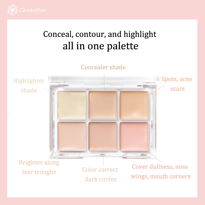 CHEERFLOR Шестицветный консилер для лица
