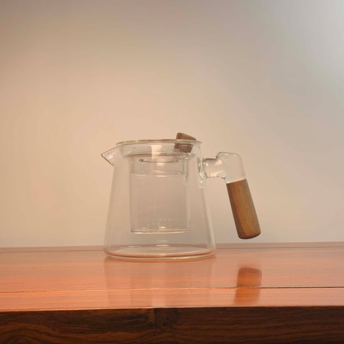 Easy Quick Glass Teapot with Wooden Handle (Featured in Our Tea Video)