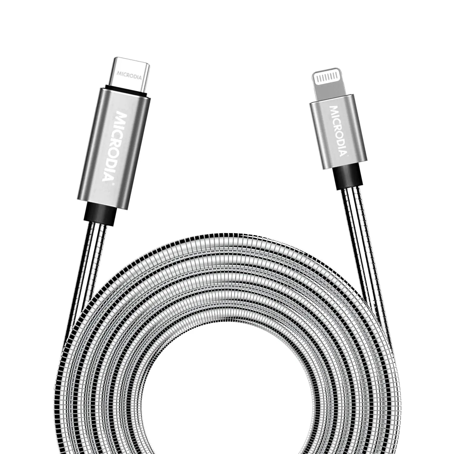 Кабель для зарядки и синхронизации MICRODIA ExeCable™ Steel PD60W USB-C — Lightning