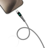 Кабель MICRODIA ExeCable™ с цифровым дисплеем PD60W / 100W USB-C — USB-C для зарядки и синхронизации с дисплеем мощности зарядки