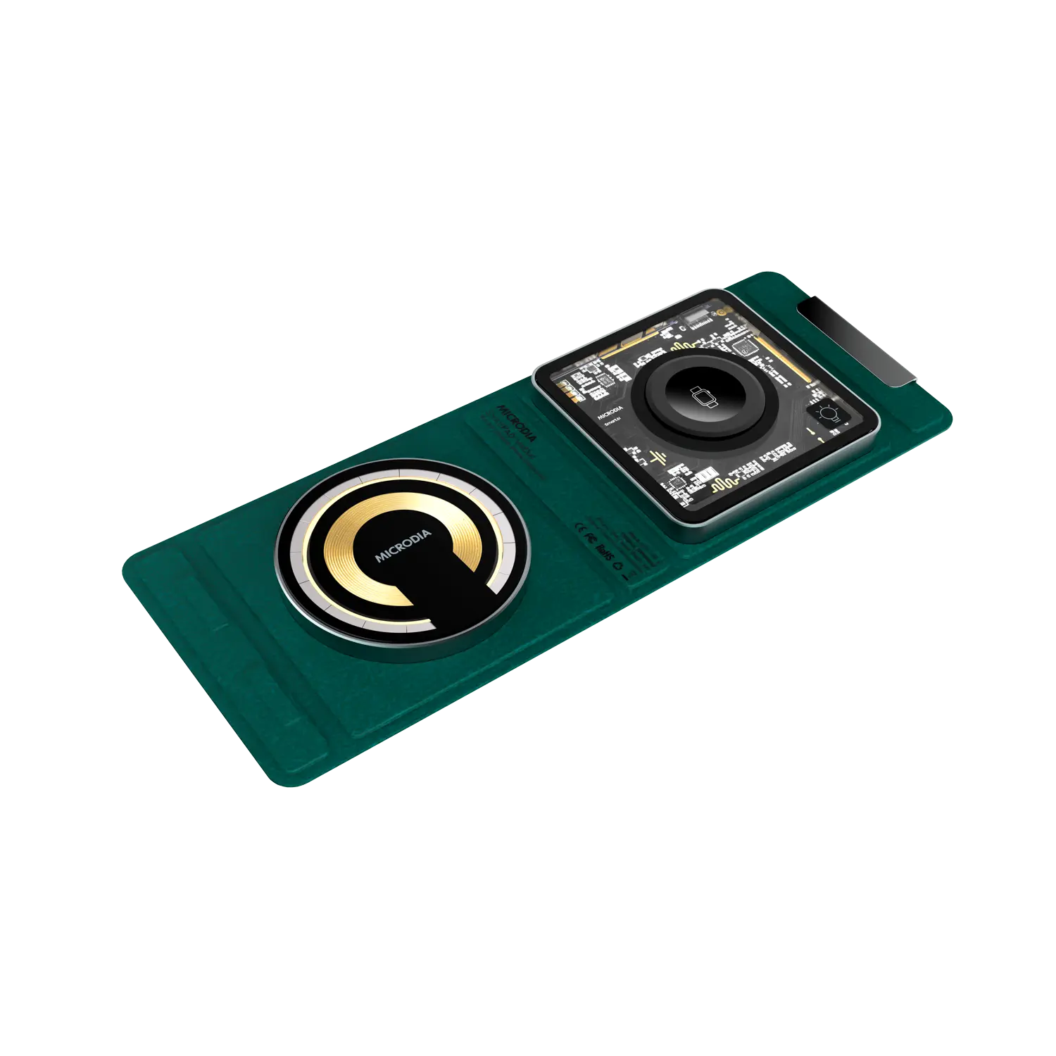 MICRODIA SNAPPad™ Visi-DUO, складная беспроводная зарядная панель «3 в 1» мощностью 18 Вт