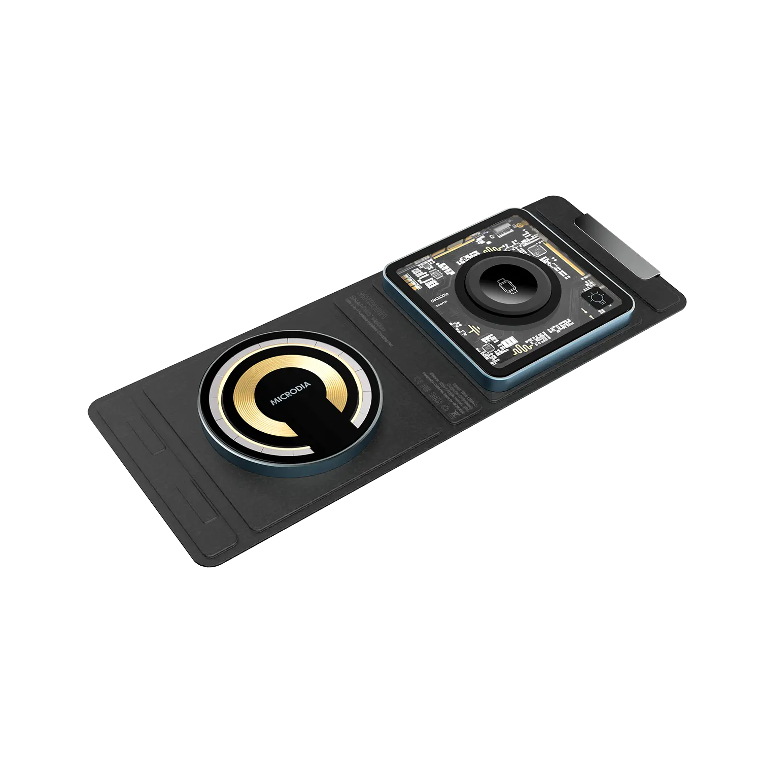 MICRODIA SNAPPad™ Visi-DUO, складная беспроводная зарядная панель «3 в 1» мощностью 18 Вт