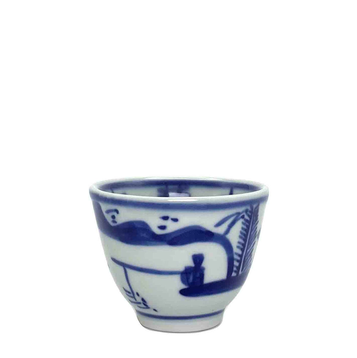 Hand-Painted Gong Fu Tea Cup - Blue and White Porcelain