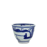 Hand-Painted Gong Fu Tea Cup - Blue and White Porcelain