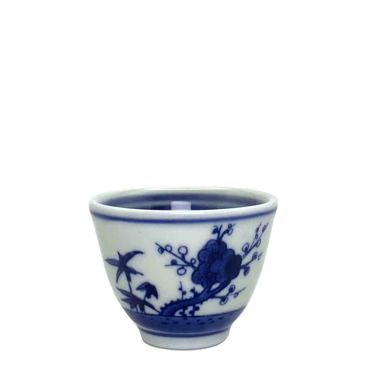 Hand-Painted Gong Fu Tea Cup - Peach Blossom Design