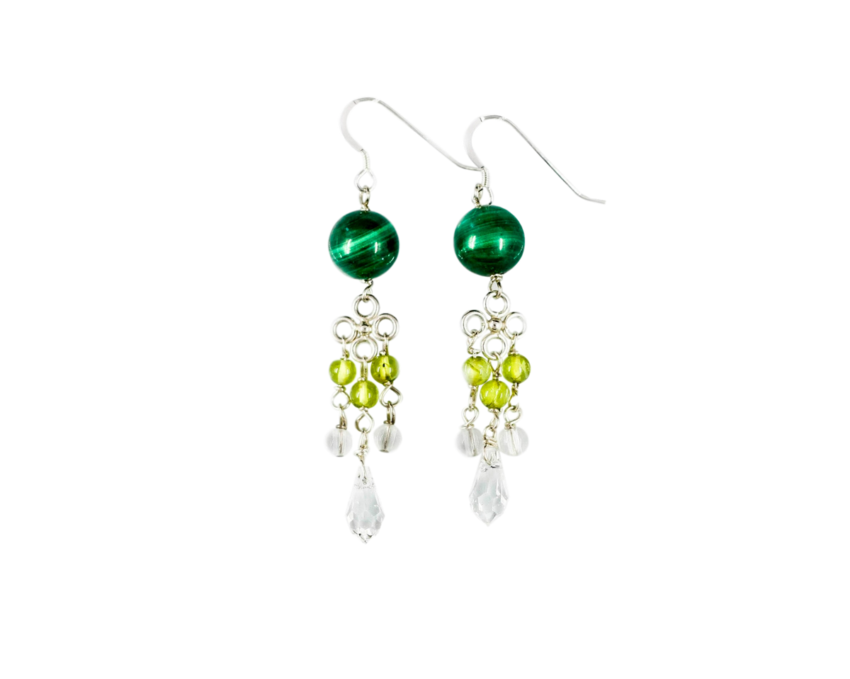 Malachite Dangle Earrings