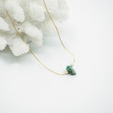 Браслет на лодыжку из бирюзы с золотым напылением