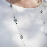 The Nine Gray Gemstone Necklace in Sterling Silver