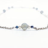 The Nine Gray Moonstone Necklace in Sterling Silver