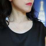 New York Minimal Diamond Pendant Silver