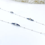 The Nine Gray Gemstone Necklace in Sterling Silver