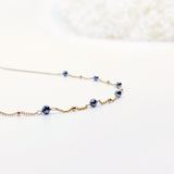 Ожерелье из девяти терагерцовых камней в позолоченном корпусе