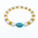 Браслет из бисера и тридакны «Царство мира»