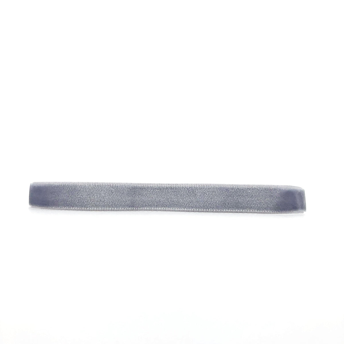 Silver Velvet Choker Necklace with Silver Adjustable Chain