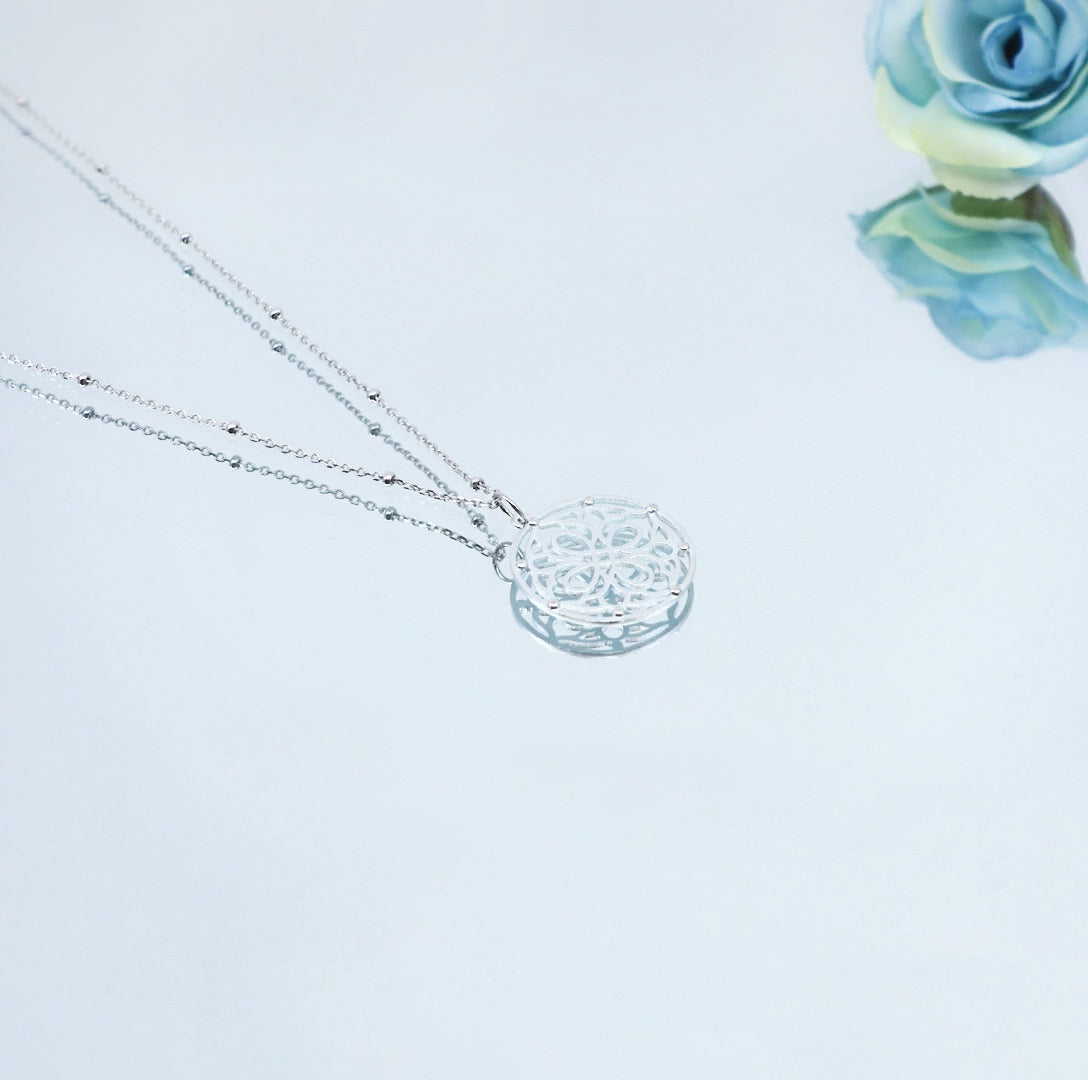 Auspicious Origin Medium Pendant Necklace Silver