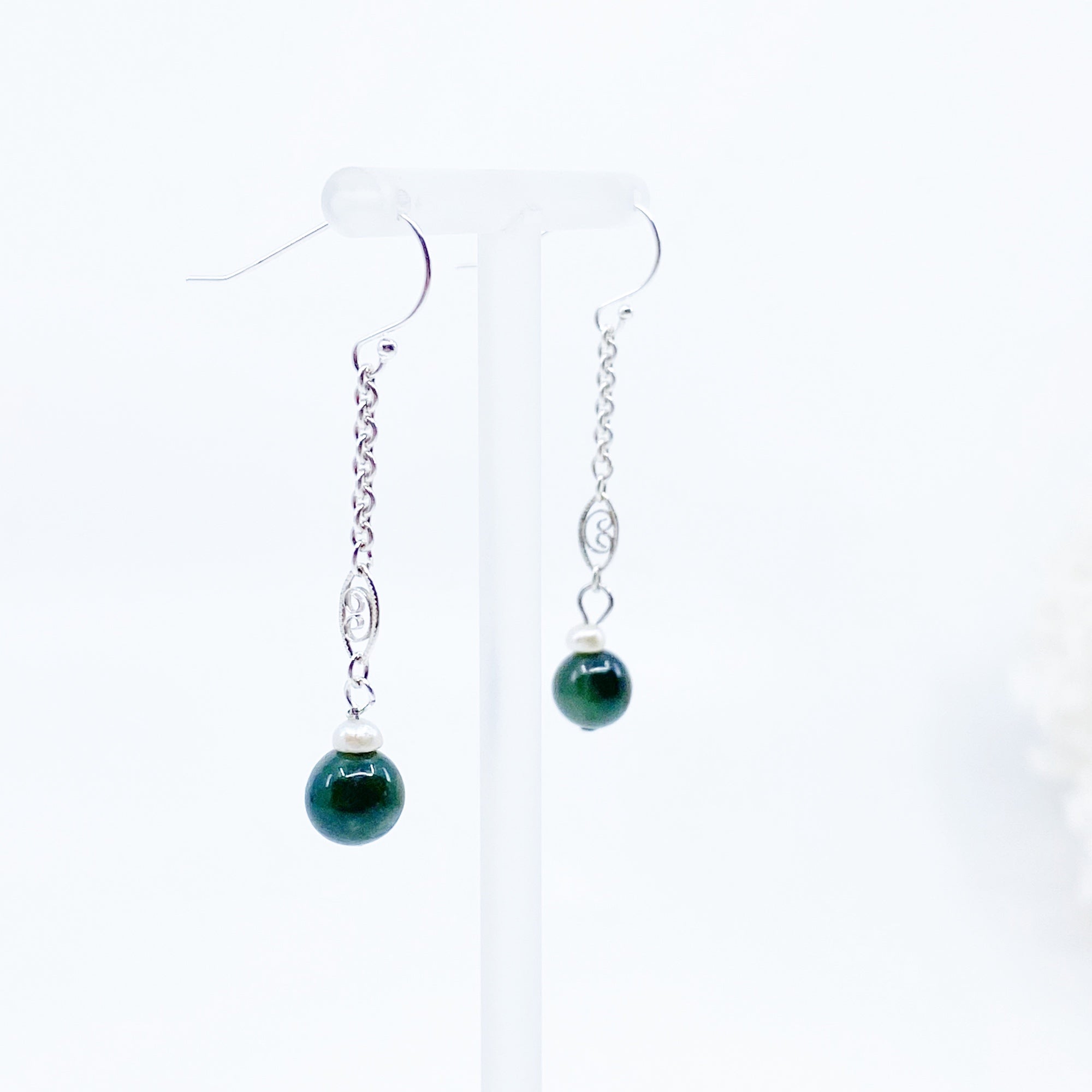 The Nine Filigree Green Phantom Earrings