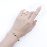 The Nine Gray Gemstone Choker Necklace and Bracelet Set