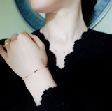 Браслет из девяти терагерцовых камней с золотым напылением