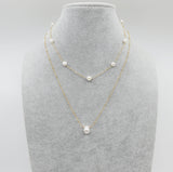 Многослойные жемчужные ожерелья с удлинителем