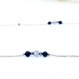The Nine Gray Gemstone Necklace in Sterling Silver