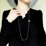 The Nine Gray Gemstone Necklace in Sterling Silver