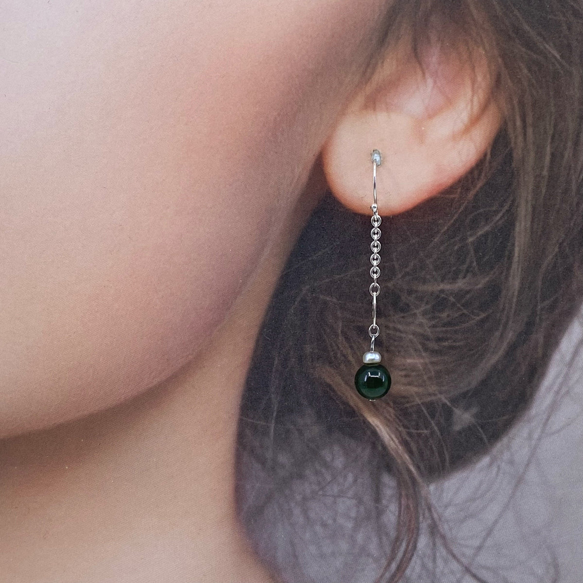 The Nine Filigree Green Phantom Earrings