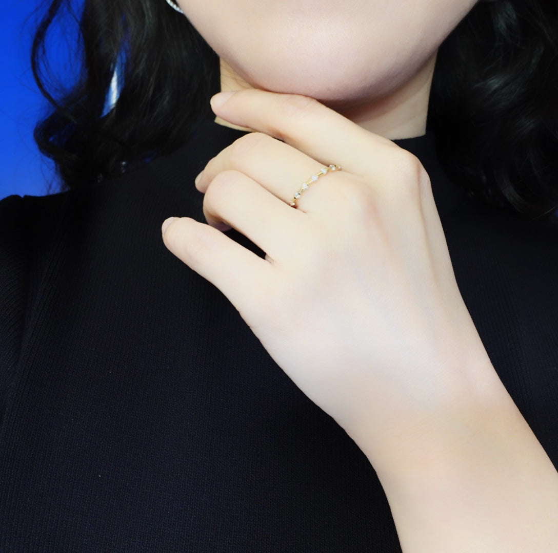 Star Orbit Silver Diamond Ring Silver