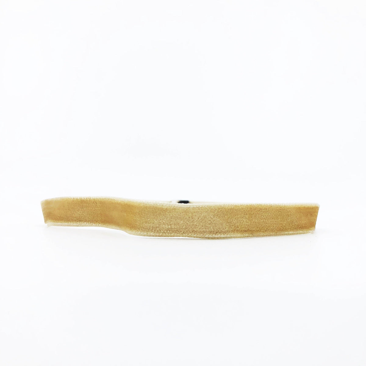 Gold Velvet Choker Necklace with Silver Adjustable Chain