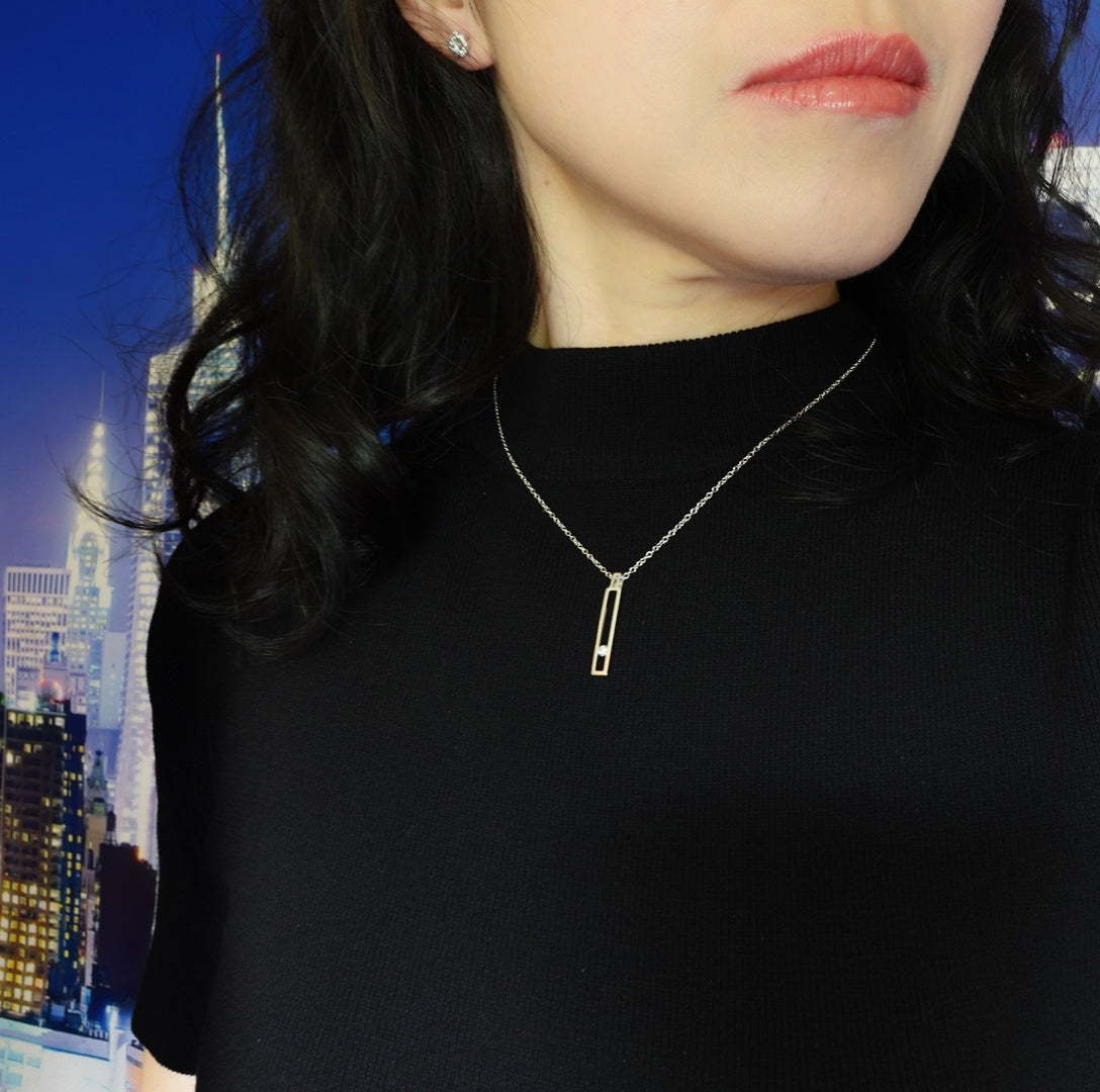 New York Square Diamond Studs 