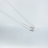 New York Minimal Diamond Pendant Silver