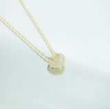 Плавающее ожерелье в форме сердца из нефрита и нефрита-хотиана