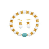 Браслет из бисера и тридакны «Царство мира»