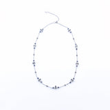 The Nine Gray Gemstone Choker Necklace and Earrings Set