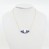 Enamel Lotus Tridacna Necklace and Earrings Set