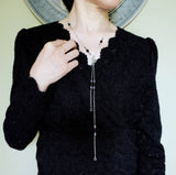 The Nine Gray Gemstone Necklace in Sterling Silver