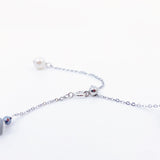 The Nine Gray Gemstone Choker Necklace and Earrings Set