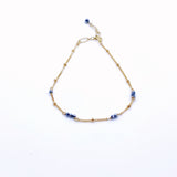 Браслет из девяти терагерцовых камней с золотым напылением