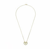 Плавающее ожерелье в форме сердца из нефрита и нефрита-хотиана