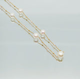 Многослойные жемчужные ожерелья с удлинителем