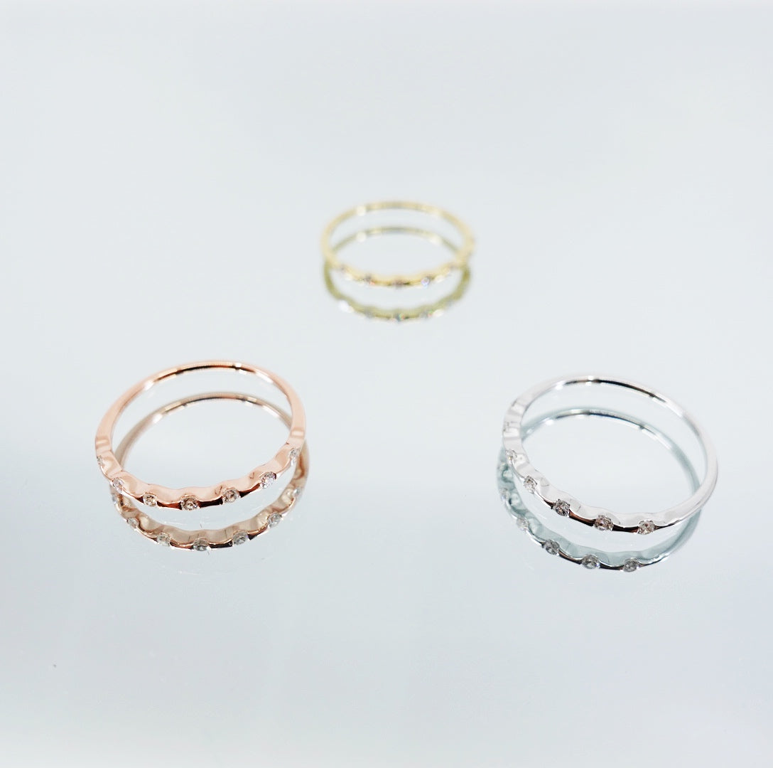 Star Orbit Silver Diamond Ring Silver