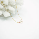 Браслет на лодыжку с золотым наполнителем из пресноводного жемчуга