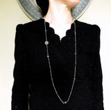 The Nine Gray Gemstone Necklace in Sterling Silver
